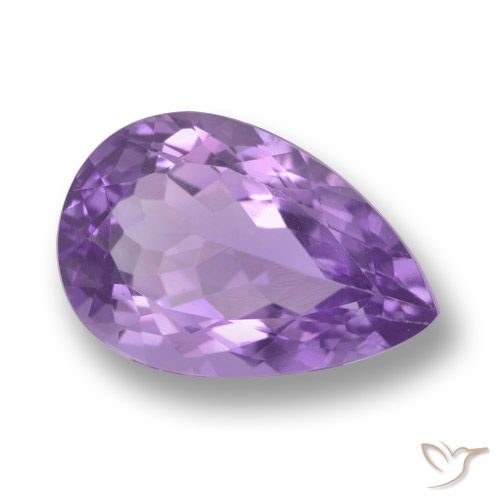 6.11ct Natural Violeta medio Amatista, En forma de pera, VVS