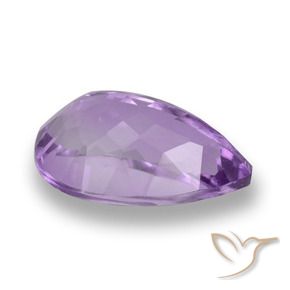Amatista Violeta medio natural de 6.11 ct, En forma de pera, VVS