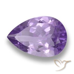 Amatista Tono violeta intenso natural de 3.87 ct, En forma de pera, VVS
