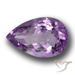 Amatista Violeta púrpura intenso natural de 5.41 ct, En forma de pera, VVS