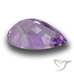 Amatista Violeta púrpura intenso natural de 5.41 ct, En forma de pera, VVS
