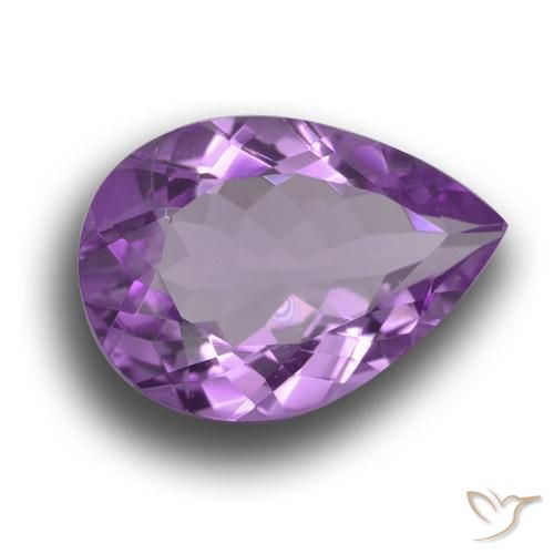 Amatista Violeta rosado natural de 4.67 ct, En forma de pera, VVS