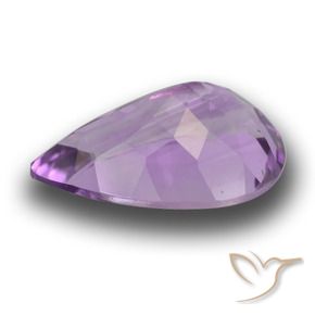 Amatista Violeta rosáceo medio natural de 4.98 ct, En forma de pera, VVS-VS