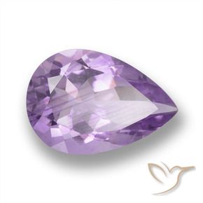 Amatista Violeta medio natural de 4.58 ct, En forma de pera, VVS