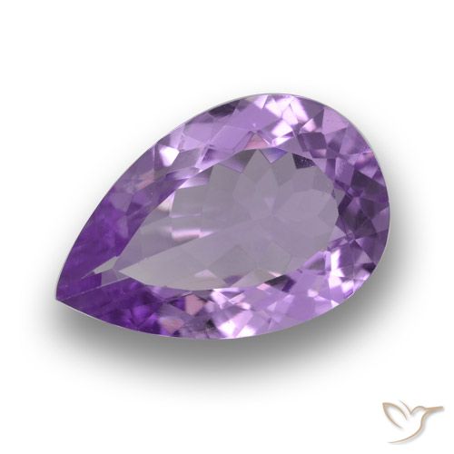 4.85ct Natural Violeta medio Amatista, En forma de pera, VVS