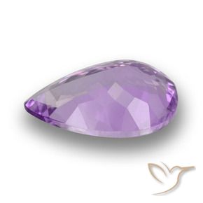 Amatista Violeta medio natural de 4.85 ct, En forma de pera, VVS