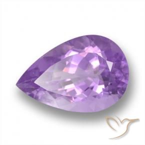 Amatista Violeta púrpura natural de 5.37 ct, En forma de pera, VS