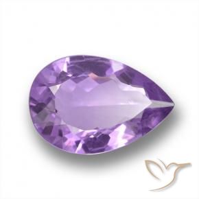 Amatista Violeta púrpura natural de 4.20 ct, En forma de pera, VS