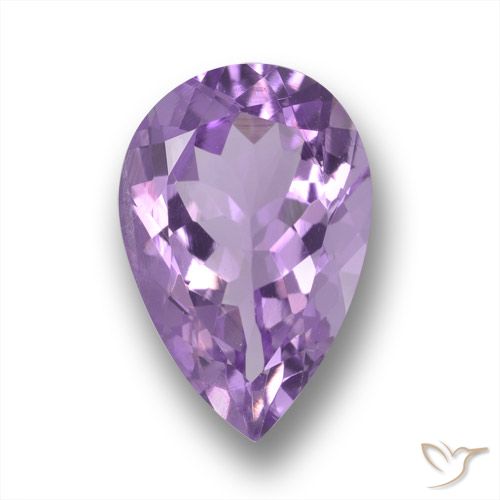 5.41ct Natural Violeta medio Amatista, En forma de pera, VS