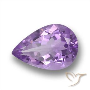 Amatista Violeta púrpura natural de 5.30 ct, En forma de pera, VS