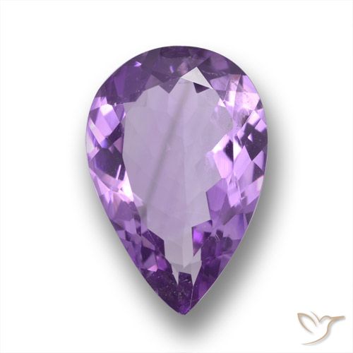 Amatista Violeta púrpura intenso natural de 4.06 ct, En forma de pera, VS