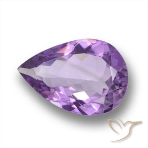 Amatista Violeta púrpura intenso natural de 4.06 ct, En forma de pera, VS