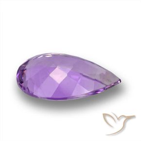 Amatista Violeta púrpura intenso natural de 4.06 ct, En forma de pera, VS
