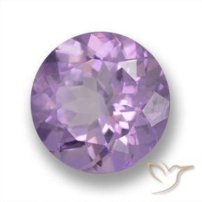 Amatista Violeta rosado medio natural de 3.96 ct, Redondo, VVS