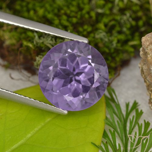 4.80ct Natural Violeta medio Amatista, Redondo, VVS