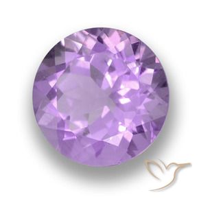 Amatista Violeta medio natural de 4.40 ct, Redondo, VVS-VS