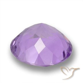 Amatista Violeta claro natural de 3.94 ct, Redondo, VVS