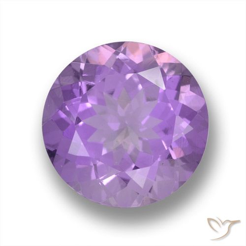 3.92ct Natural Violeta medio Amatista, Redondo, VVS
