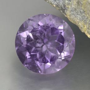 Amatista violeta natural de 4,69 ct, corte redondo, VVS