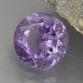 Amatista violeta natural de 4,69 ct, corte redondo, VVS