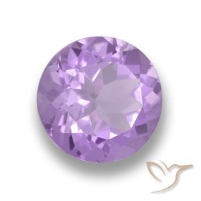 Amatista Rosado violeta medio natural de 4.41 ct, Redondo, VVS