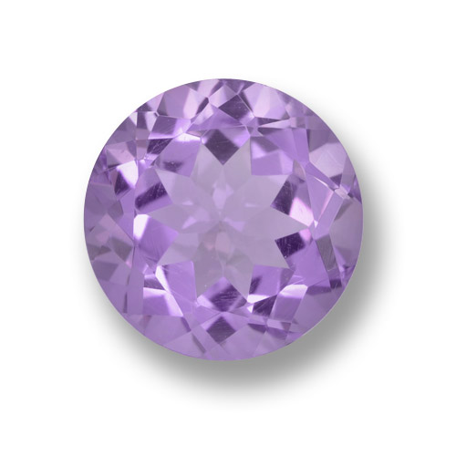 Amatista Violeta medio natural de 4.00 ct, Corte Redondo, VVS