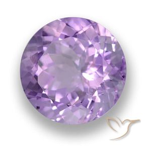 Amatista Violeta medio natural de 7.49 ct, Redondo, VS