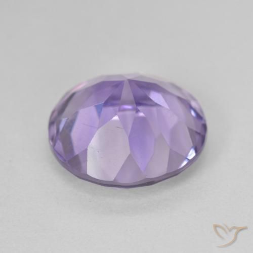 Amatista Violeta medio natural de 4.33 ct, Redondo, VVS-VS
