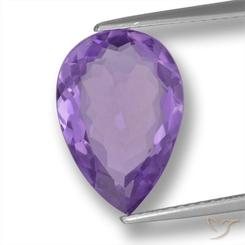 4.81ct Natural Violeta medio Amatista, En forma de pera, VVS-VS