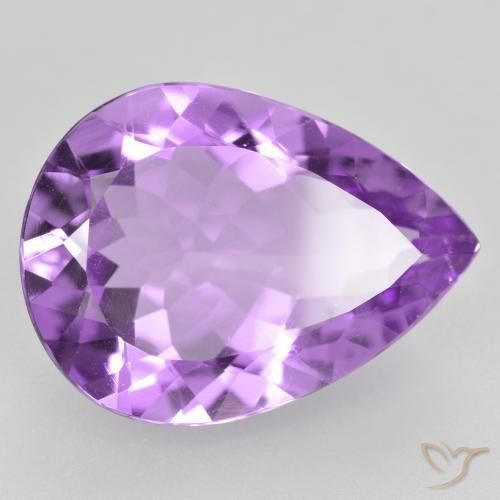 Amatista Violeta rosado natural de 7.71 ct, En forma de pera, VVS-VS