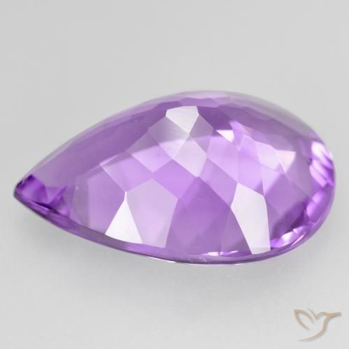 Amatista Violeta rosado natural de 7.71 ct, En forma de pera, VVS-VS