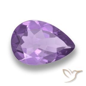 Amatista Violeta medio natural de 3.30 ct, En forma de pera, VVS