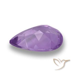 Amatista Violeta medio natural de 3.30 ct, En forma de pera, VVS