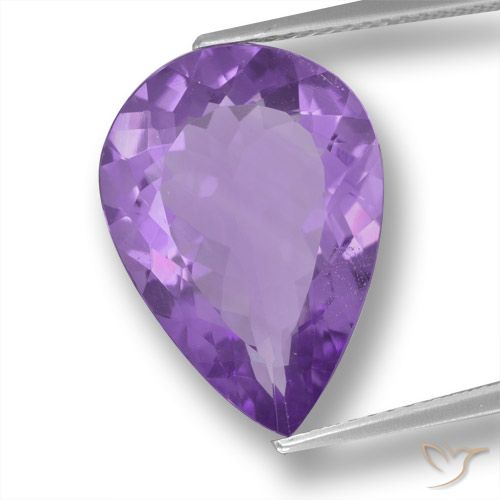 7.47ct Natural Violeta medio Amatista, En forma de pera, VVS-VS