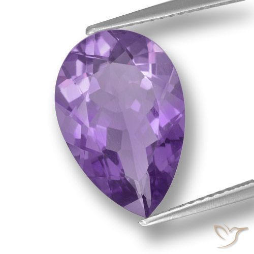 4.60ct Natural Violeta oscuro Amatista, En forma de pera, VVS