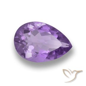 Amatista Violeta oscuro natural de 4.60 ct, En forma de pera, VVS