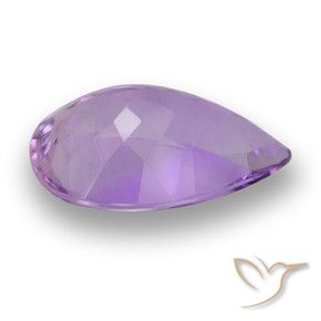 Amatista Violeta medio natural de 4.64 ct, En forma de pera, VVS-VS