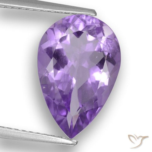 4.33ct Natural Violeta medio Amatista, En forma de pera, VVS