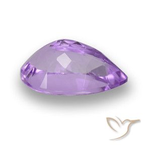 Amatista Violeta medio natural de 6.29 ct, En forma de pera, VVS