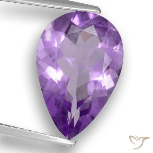 4.34ct Natural Violeta oscuro Amatista, En forma de pera, VVS-VS
