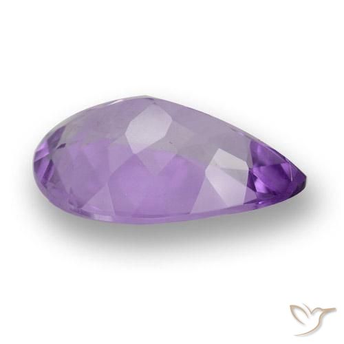 Amatista Violeta oscuro natural de 4.34 ct, En forma de pera, VVS-VS