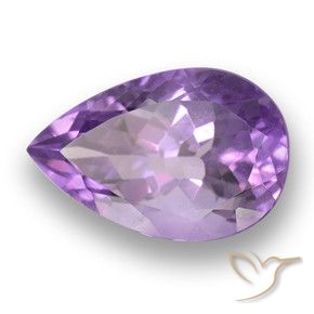 Amatista Violeta oscuro natural de 5.87 ct, En forma de pera, VVS-VS