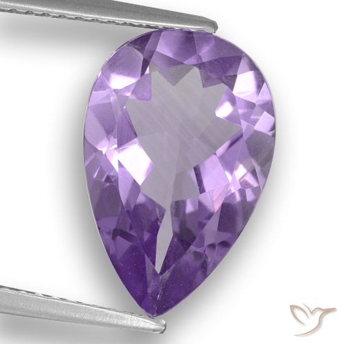 4.55ct Natural Violeta medio Amatista, En forma de pera, VS