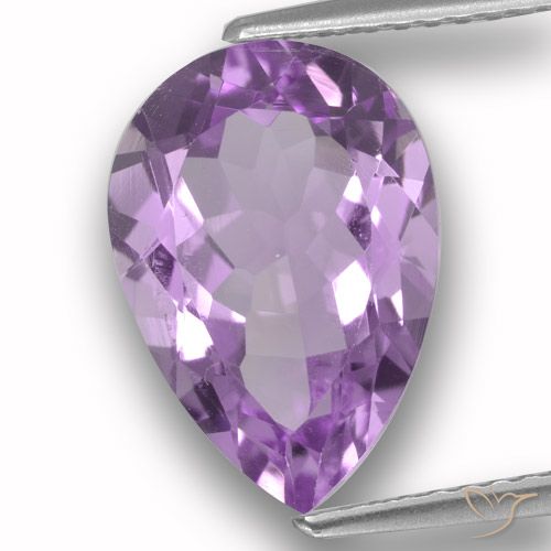 3.72ct Natural Violeta rosado medio Amatista, En forma de pera, VVS-VS