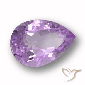 Amatista Violeta rosado medio natural de 3.72 ct, En forma de pera, VVS-VS