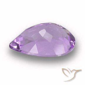 Amatista Violeta rosado medio natural de 3.72 ct, En forma de pera, VVS-VS