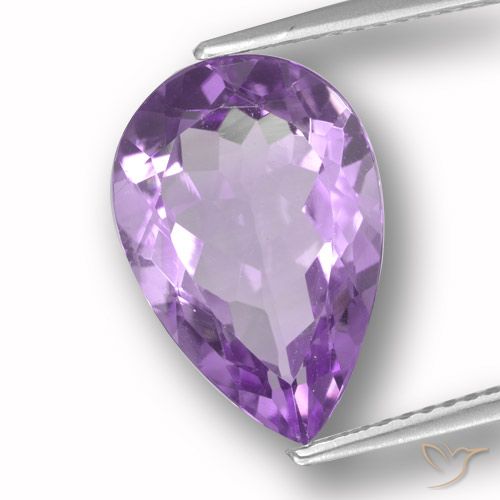 4.91ct Natural Violeta oscuro Amatista, En forma de pera, VVS-VS