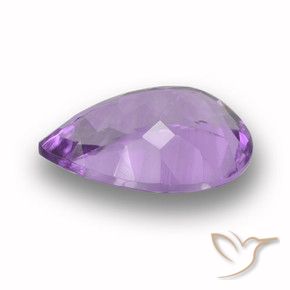 Amatista Violeta oscuro natural de 4.91 ct, En forma de pera, VVS-VS