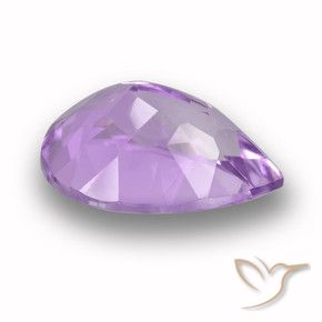 Amatista Violeta iris natural de 3.66 ct, En forma de pera, VVS-VS