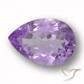 Amatista Violeta oscuro natural de 5.32 ct, En forma de pera, VVS-VS